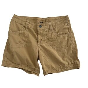 Kuhl Mustard Tan Kontra 6 Inch Cargo Shorts, Size 8 Lightweight Summer
